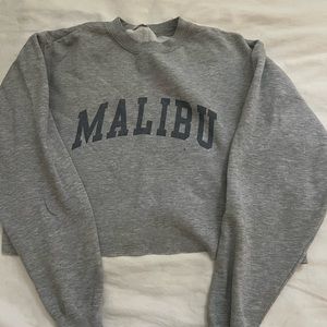 Brandy cropped crew neck